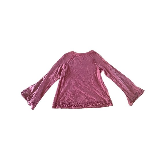 Altard state women’s blouse, bell sleeves. Distressed look with lace trim. Small - Picture 4 of 4
